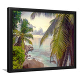 Tropical, Palm Trees Print Tropical Decor Framed Art Prints Wall Art Decor,Black Frame, Ready to hang