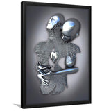 3D Effect Art Eternal Love Iron Mesh Framed Art Print Wall Decor - Painting Art,Framed Picture,Wall Art