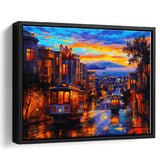 San Francisco Downtown Framed Canvas Prints Wall Art Decor - Painting Canvas, Framed Picture, Home Decor