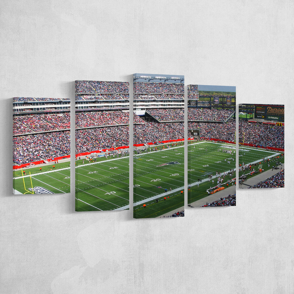 New England Patriots Wall Art Gillette Stadium Canvas Prints,Multi Panels,Sport Stadium Art Prints, Fan Gift