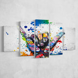 Hand Gesture Victory Graffiti Art Canvas 5 Pieces Prints Wall Art Decor - Painting Canvas, Multi Panels, Canvas Print