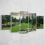 Pinehurst Course Number 2 Golf Courses, Golf Art Print, 5 Panels Canvas Prints Wall Art Decor