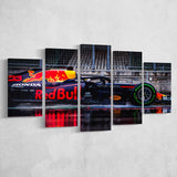 Verstappen F1 Painting F1 Formula 5 Pieces Canvas Prints Wall Art - Painting Canvas, Multi Panels, Wall Decor