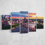 Minneapolis, Minneapolis Skyline100 Multi Panels,Canvas Prints Wall Art Home Decor