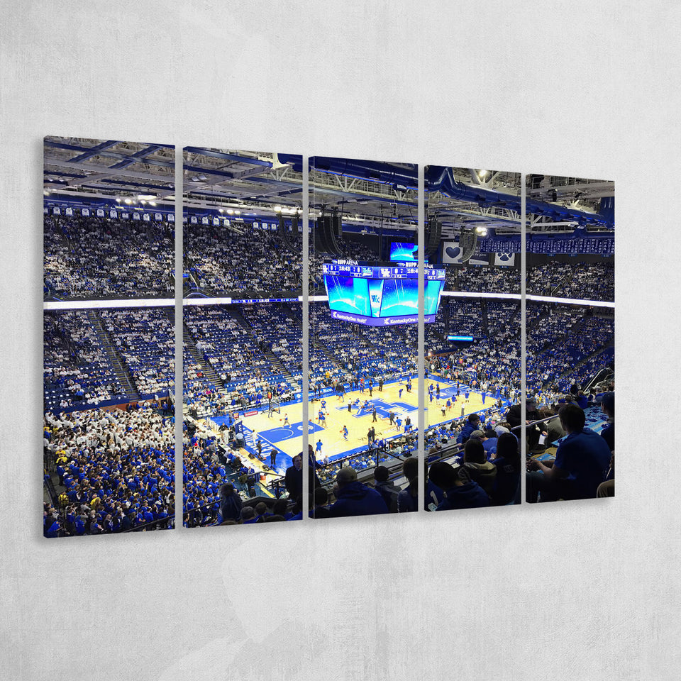 Kentucky Wildcats Stadium Canvas Prints Rupp Arena Wall Art Basketball,Multi Panels B,Sport Stadium Art Prints, Fan Gift