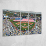 Los Angeles Dodgers Stadium Wall Art Dodger Stadium Canvas Prints,Multi Panels B,Sport Stadium Art Prints, Fan Gift