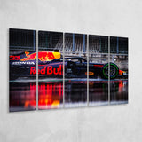 Verstappen F1 Painting F1 Formula 5 Pieces B Canvas Prints Wall Art - Painting Canvas, Multi Panels, Wall Decor