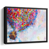 Pixar Dream house fly with balloons Painting Framed Canvas Prints Wall Art - Painting Prints, Wall Decor, Floating Frame