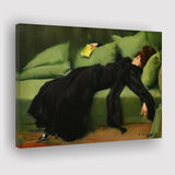 Ramon Casas, Decadent Young Woman After The Dance 1899 Canvas Prints Wall Art, Home Living Room Decor, Large Canvas