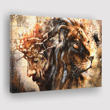 Jesus And Lion Canvas Prints Wall Art - Painting Canvas,Wall Decor,Art Print,Home Decor
