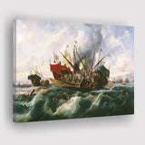 Battle Of Lepanto By Antonio Brugada Vila Canvas Wall Art - Canvas Prints, Prints For Sale, Painting Canvas