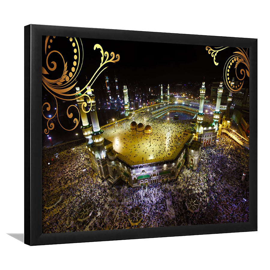 Islamic Prayer Religious Islamic Mosque Mecca Framed Art Prints Wall Art Decor, Framed Picture, Home Decor