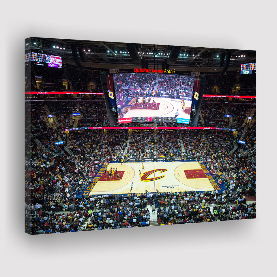 Quicken Loans Arena Cleveland, Stadium Canvas, Sport Art, Gift for him, Fan Gift, Canvas Prints Wall Art Decor