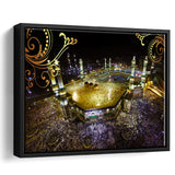 Islamic Prayer Religious Islamic Mosque Mecca Framed Canvas Prints Wall Art Decor, Framed Picture, Floating Frame