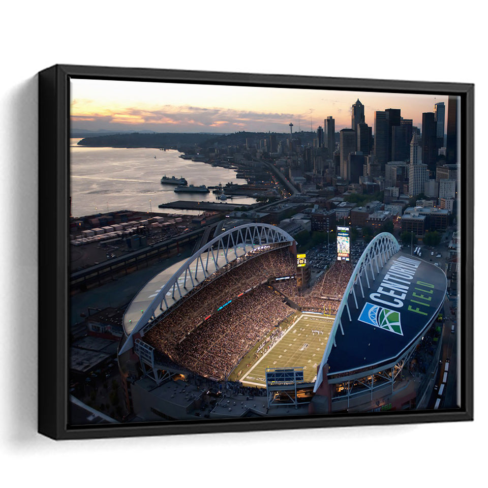 Centurylink Field in Seattle, Stadium Canvas, Sport Art, Gift for him, Framed Canvas Prints Wall Art Decor, Framed Picture
