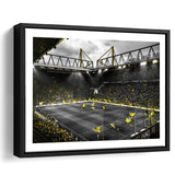 B&W Bvb Borussia Dortmund Signal Iduna Park Stadium Framed Canvas Prints Wall Art - Painting Canvas,Framed Picture,Home Art Wall Decor