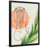 Back Pose Of Lady Bathroom Art Framed Art Prints Wall Decor, Framed Picture, Large Picture