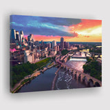 Minneapolis, Minneapolis Skyline100 Canvas Prints Wall Art Home Decor - Painting Canvas, Ready to hang