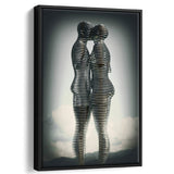 3D Effect Ali & Nino Couple Love Art Framed Canvas Prints Wall Art - Painting Canvas, Home Wall Decor, Prints for Sale, Floating Frame