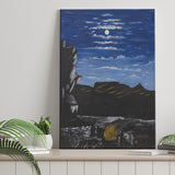 Niko Pirosmani Canvas Wall Art, Arsenali Mountain At Night, Niko Pirosmani Painting, Canvas Painting, Canvas Print Wall Art Decor
