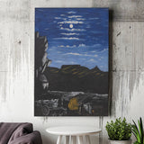 Niko Pirosmani Canvas Wall Art, Arsenali Mountain At Night, Niko Pirosmani Painting, Canvas Painting, Canvas Print Wall Art Decor