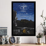 Niko Pirosmani Wall Art, Arsenali Mountain At Night, Niko Pirosmani Painting,Framed Art Prints Wall Decor, Picture Framed