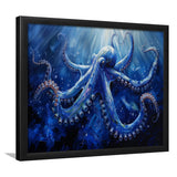 Octopus In The Sea Ocean Acrylic Painting Blue, Painting Art, Framed Art Print Wall Art Home Decor
