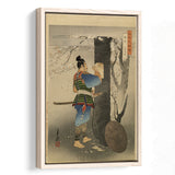 Ogata Gekko Painting Kojima Takanori Writing A Poem On A Cherry Tree,Framed Canvas Prints Wall Art Decor, Floating Frame