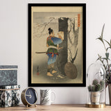 Ogata Gekko Painting Kojima Takanori Writing A Poem On A Cherry Tree,Framed Art Prints Wall Decor, Picture Framed