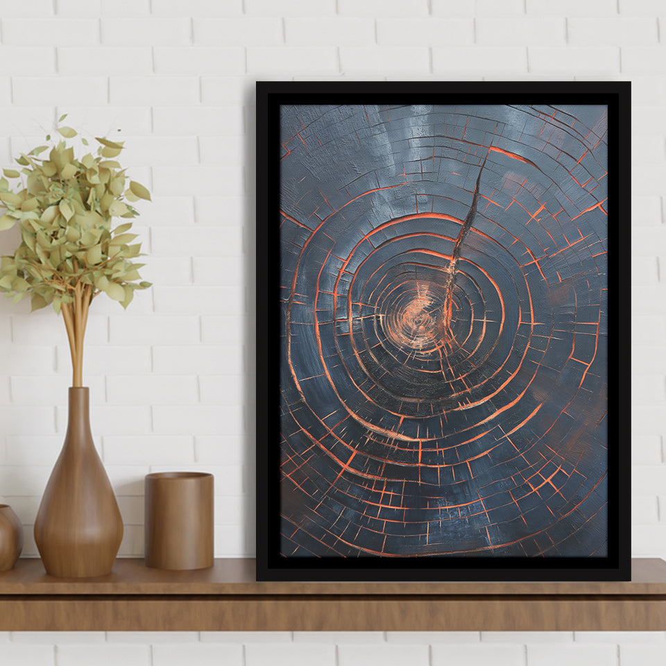Oil Painting A Close-Up Of An Old Half Of Weathered,Framed Canvas Prints Wall Art Decor, Floating Frame
