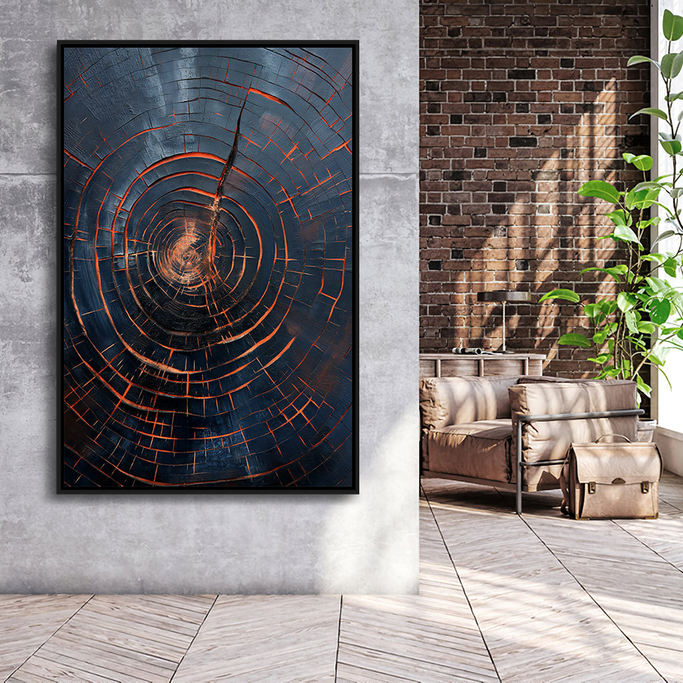 Oil Painting A Close-Up Of An Old Half Of Weathered,Framed Canvas Prints Wall Art Decor, Floating Frame