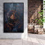 Oil Painting A Close-Up Of An Old Half Of Weathered,Framed Canvas Prints Wall Art Decor, Floating Frame
