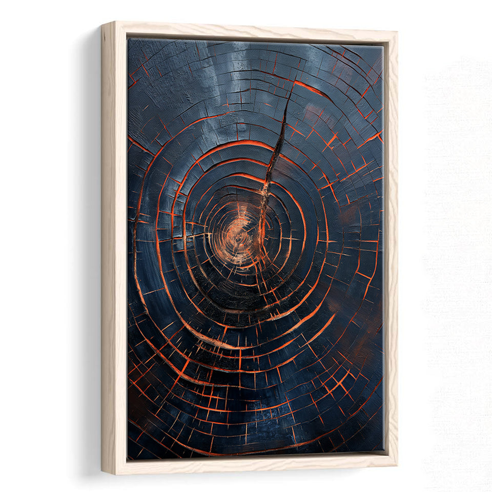 Oil Painting A Close-Up Of An Old Half Of Weathered,Framed Canvas Prints Wall Art Decor, Floating Frame