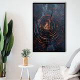 Oil Painting A Close-Up Of An Old Half Of Weathered,Framed Canvas Prints Wall Art Decor, Floating Frame