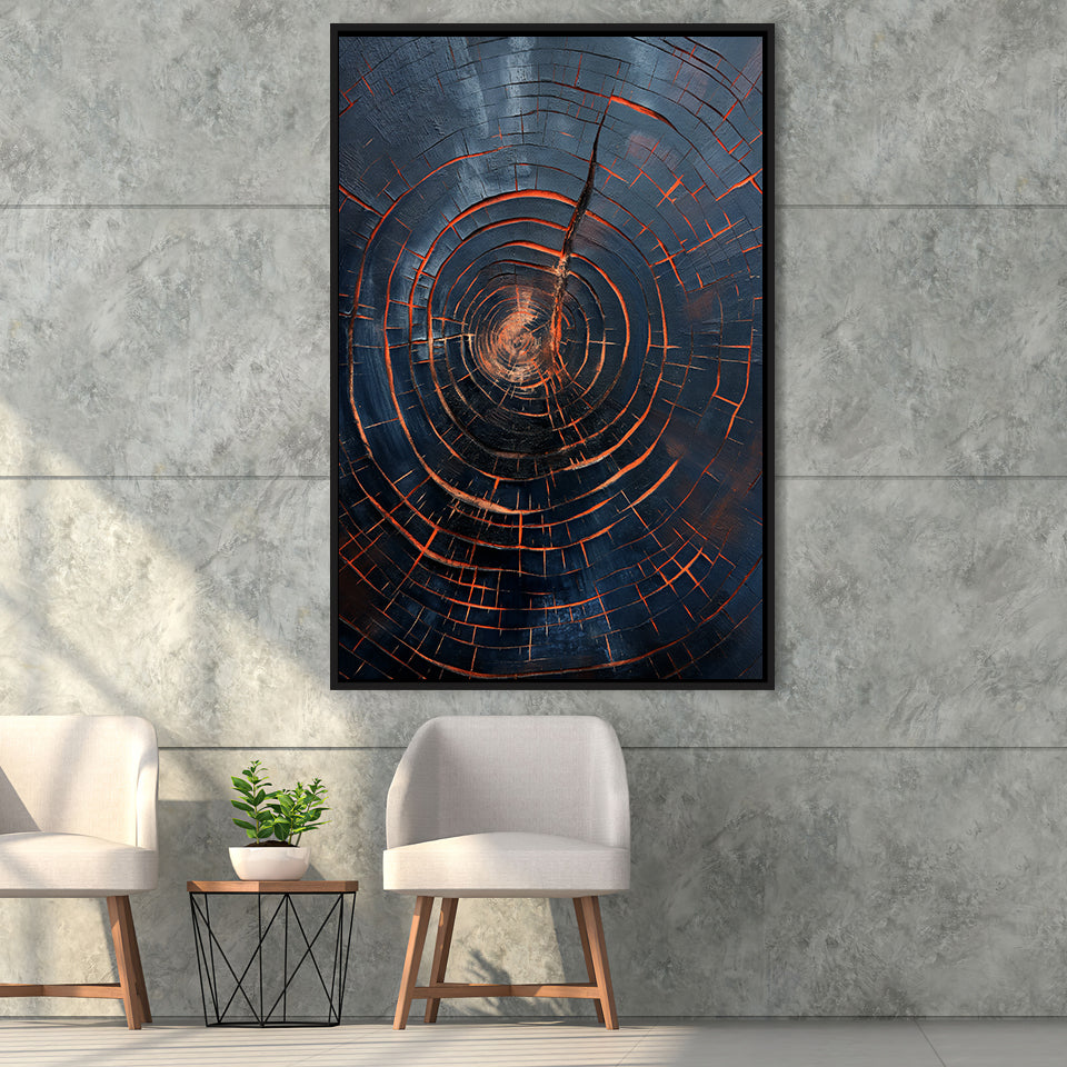 Oil Painting A Close-Up Of An Old Half Of Weathered,Framed Canvas Prints Wall Art Decor, Floating Frame