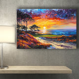 Oil Painting Monterrey Peninsula Country Club Dunes, Golf Art Print, Gift for him, Canvas Prints Wall Art