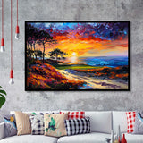 Oil Painting Monterrey Peninsula Country Club Dunes, Golf Art, Gift for him, Framed Art Prints Wall Decor