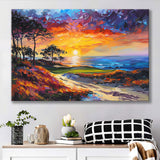 Oil Painting Monterrey Peninsula Country Club Dunes, Golf Art Print, Gift for him, Canvas Prints Wall Art