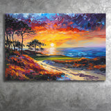 Oil Painting Monterrey Peninsula Country Club Dunes, Golf Art Print, Gift for him, Canvas Prints Wall Art