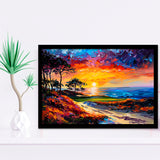 Oil Painting Monterrey Peninsula Country Club Dunes, Golf Art, Gift for him, Framed Art Prints Wall Decor