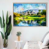 Oil Painting Pga West Stadium Course Hole 17, Golf Art Print, Gift for him, Framed Canvas Prints Wall Art