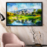 Oil Painting Pga West Stadium Course Hole 17, Golf Art Print, Gift for him, Framed Canvas Prints Wall Art