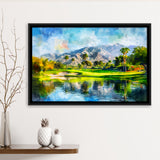 Oil Painting Pga West Stadium Course Hole 17, Golf Art Print, Gift for him, Framed Canvas Prints Wall Art