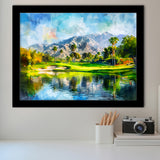 Oil Painting Pga West Stadium Course Hole 17, Golf Art, Gift for him, Framed Art Prints Wall Decor