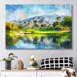 Oil Painting Pga West Stadium Course Hole 17, Golf Art Print, Gift for him, Canvas Prints Wall Art