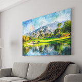 Oil Painting Pga West Stadium Course Hole 17, Golf Art Print, Gift for him, Canvas Prints Wall Art