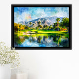 Oil Painting Pga West Stadium Course Hole 17, Golf Art Print, Gift for him, Framed Canvas Prints Wall Art