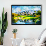 Oil Painting Pga West Stadium Course Hole 17, Golf Art Print, Gift for him, Framed Canvas Prints Wall Art