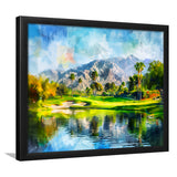 Oil Painting Pga West Stadium Course Hole 17, Golf Art, Gift for him, Framed Art Prints Wall Decor