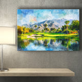 Oil Painting Pga West Stadium Course Hole 17, Golf Art Print, Gift for him, Canvas Prints Wall Art